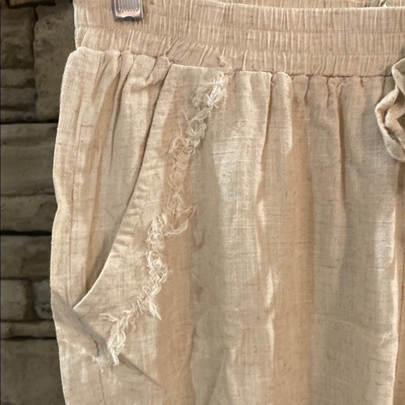 Cream‎ Drawstring Pants - Picture 2 of 5